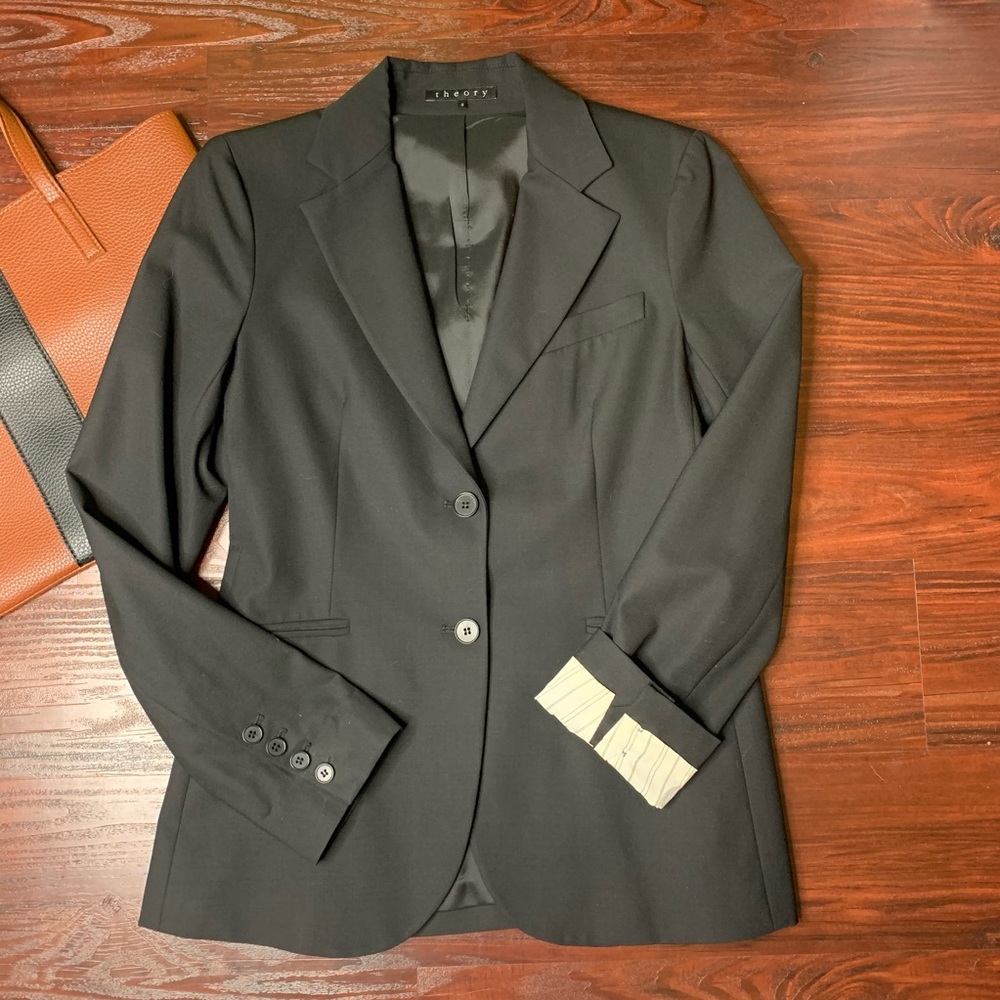 Theory Rory two button stretch wool blazer